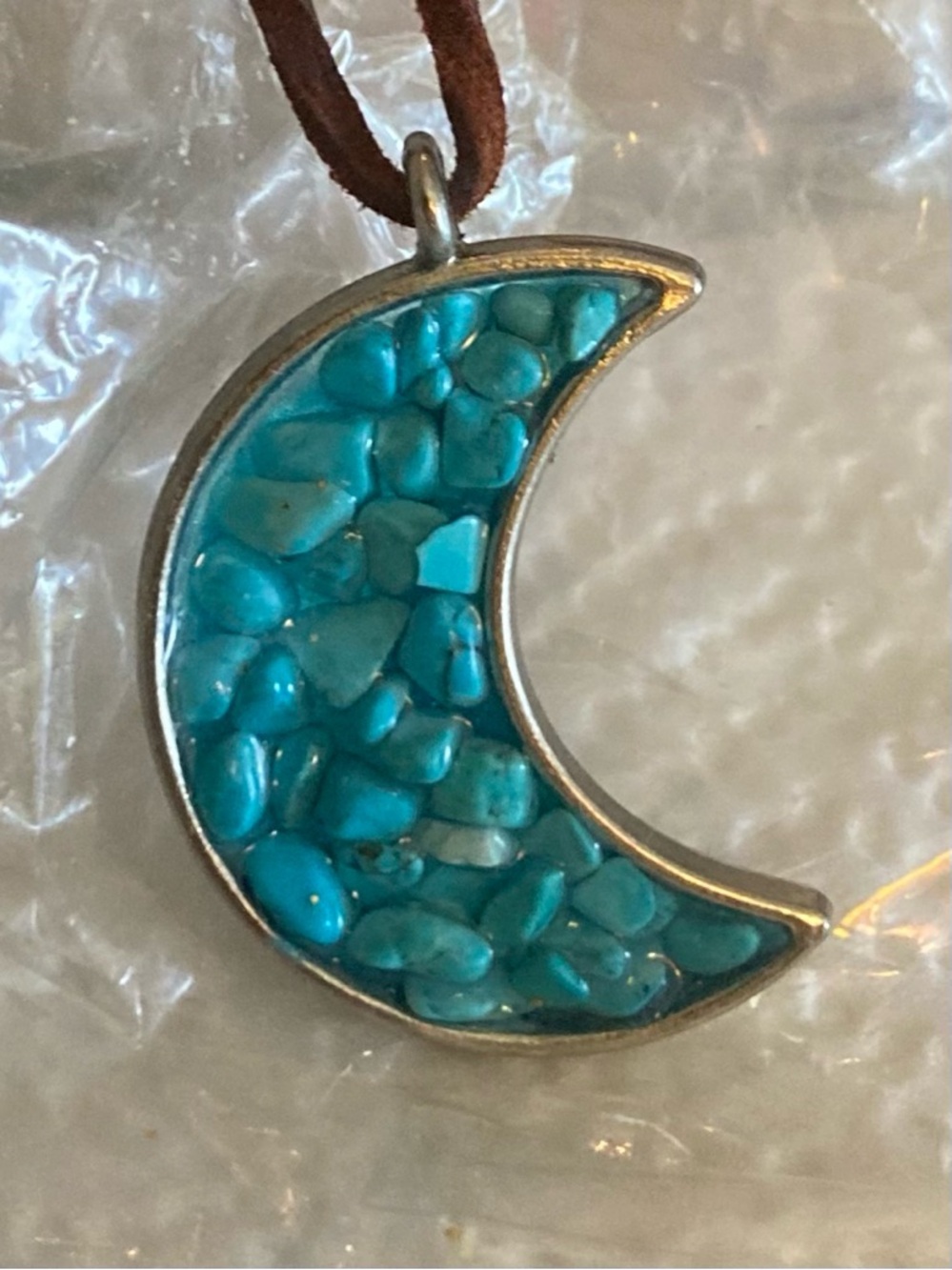 MY BLUE MOON… Turquoise Crescent Moon Pendant